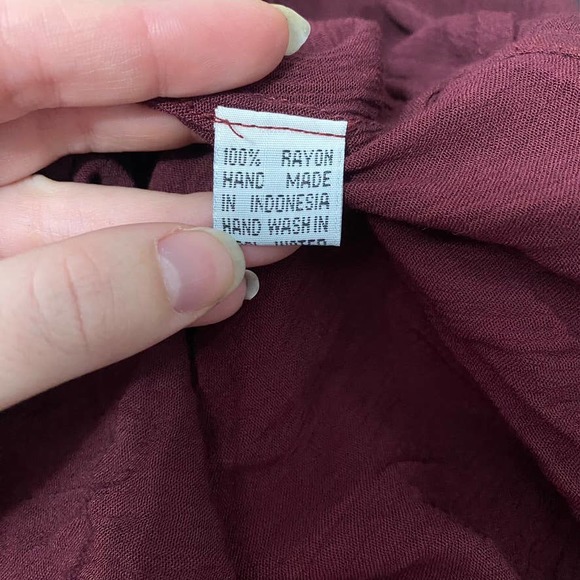 NWT Cleobella Burgundy Axel Tie Front Mini Dress Size Medium - Picture 7 of 7